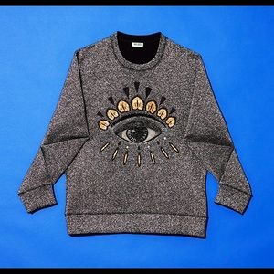 Kenzo Classic Eye Sweatshirt Silver Size Small/Medium